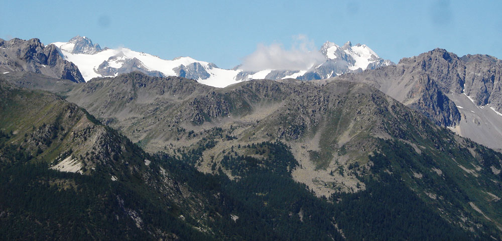 Panorama sul gruppo Pelvoux-Meije